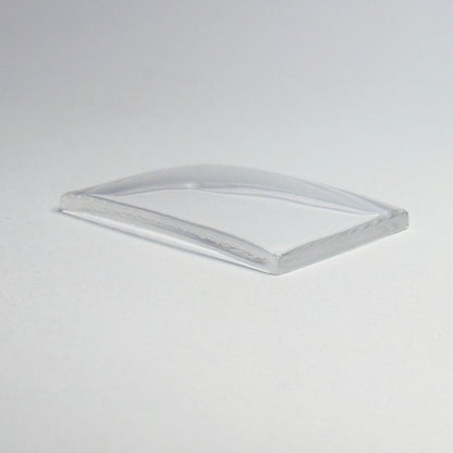 Rectangle - Bottom Edge Curved (Long Sides) - G-S Flexo Acrylic Watch Crystals - Vintage New Old Stock