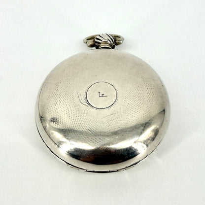 Antique Silver Cased Full Hunter Fusee Pocket Watch – London 1854 – J. Rogers