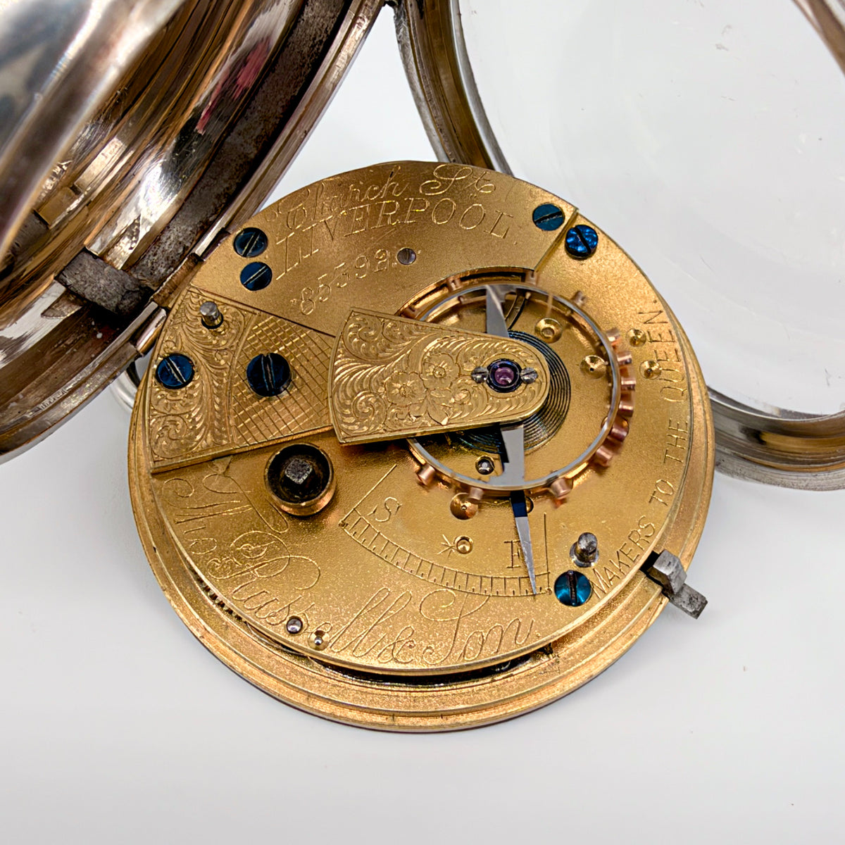 Silver Fusee Pocket Watch by Thomas Russell & Son, Chester 1892  - image 9