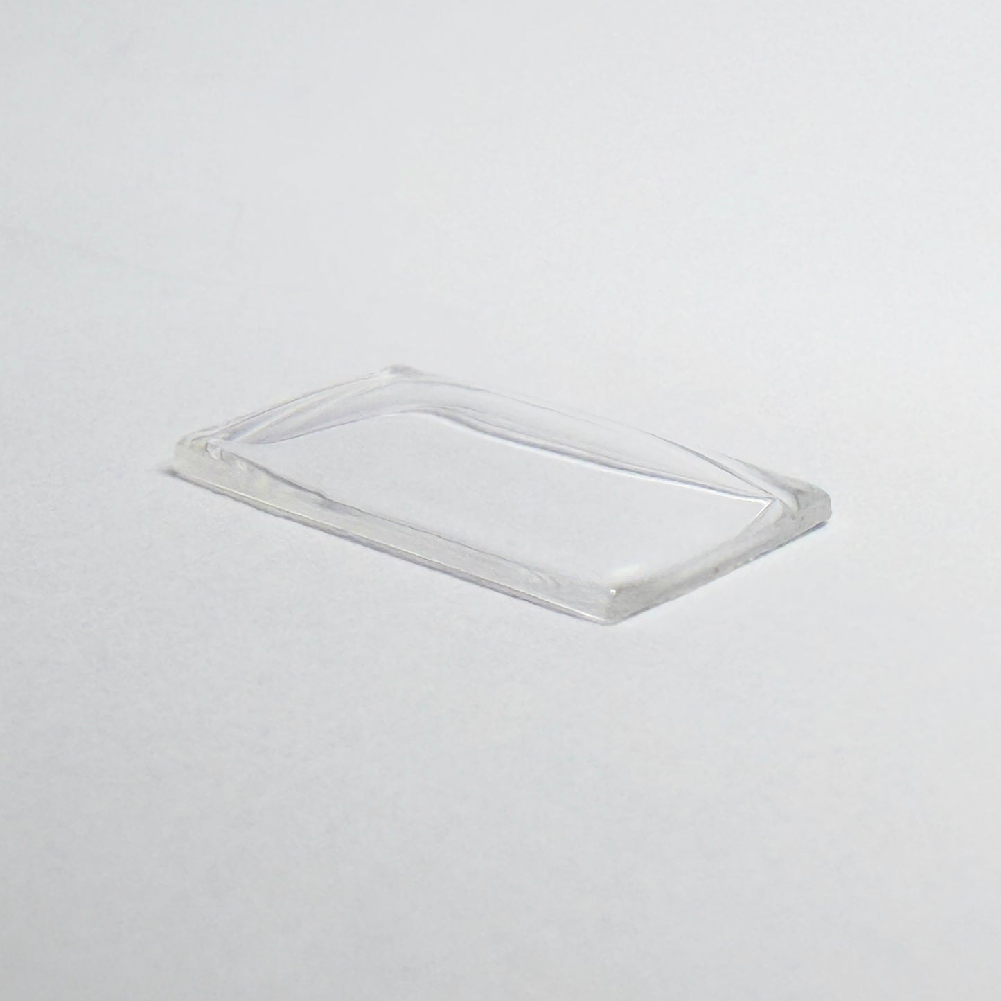 Rectangle Domed - Bottom Edges Flat - G-S Flexo Acrylic Watch Crystals - Vintage New Old Stock