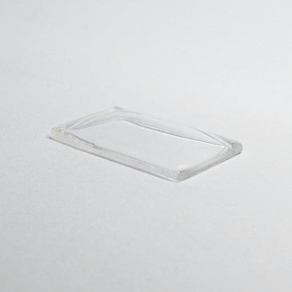 Rectangle Domed - Bottom Edges Flat - G-S Flexo Acrylic Watch Crystals - Vintage New Old Stock