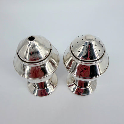 Antique Sterling Silver Salt & Pepper Pots – Birmingham 1932 – A. L. Davenport