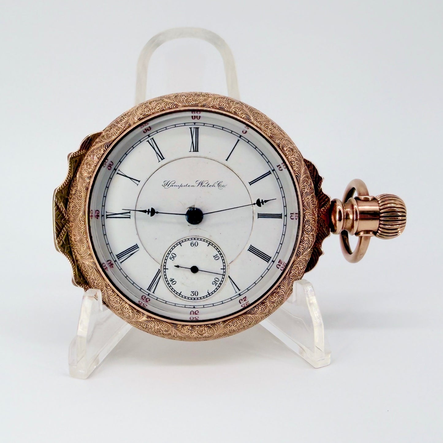 Antique Hampden Model 2 - Special Adjusted Railroad Pocket Watch - c.1892 - Working