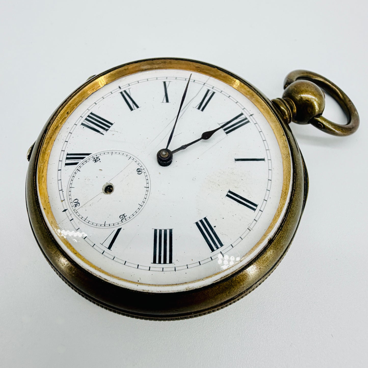 Antique Swiss Pocket Watch - 48mm - Spares or Repair