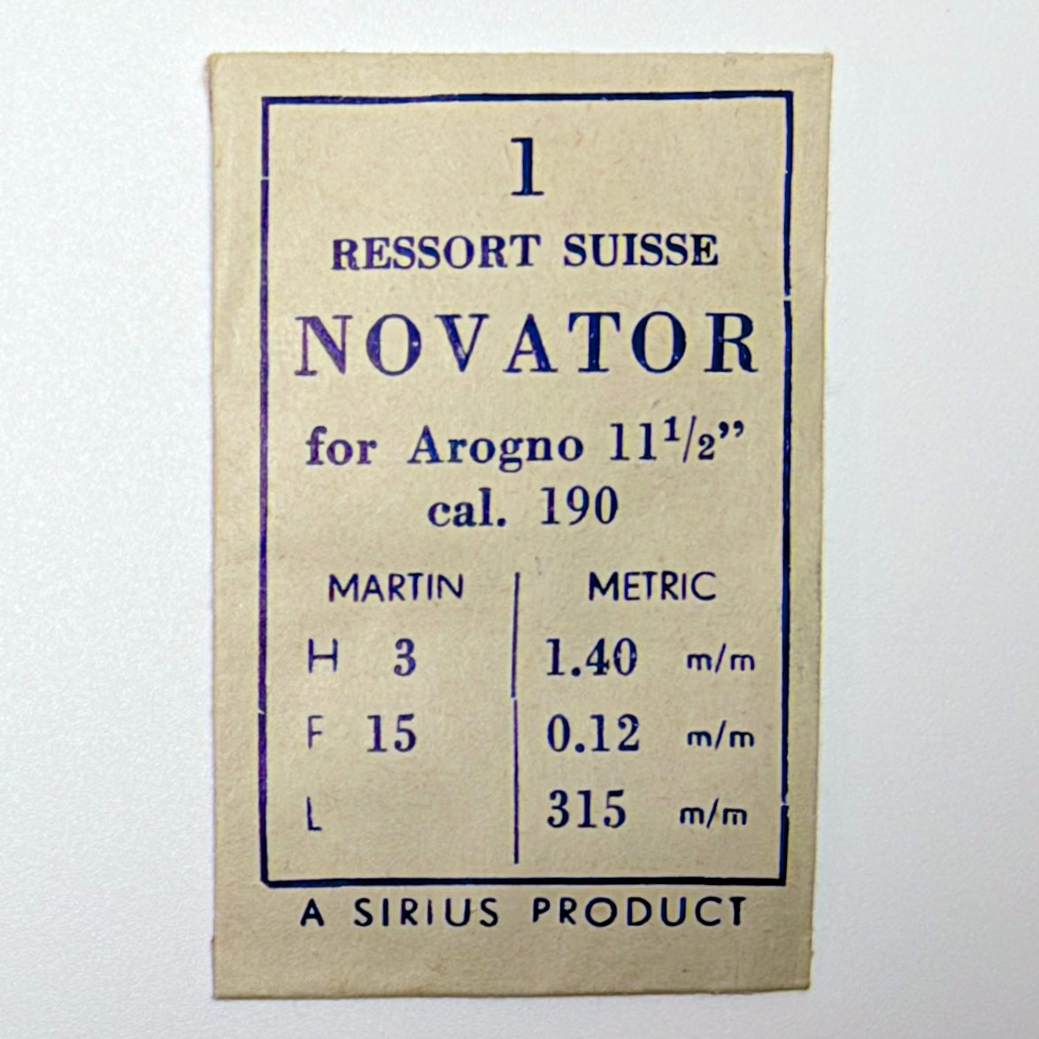 Novator Mainspring - H 1.4 mm × T 0.12 mm × L 315 mm - image 1