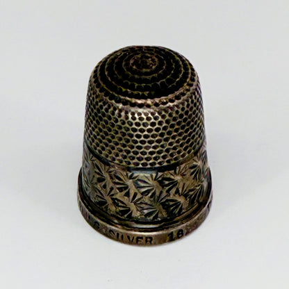 Vintage Sterling Silver Thimble – "THE SPA" – H.G. & S.