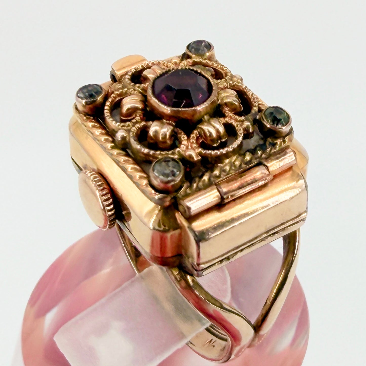 Vintage Sully Gold Plated Ring Watch – AS 976 – 17 Jewels – Working