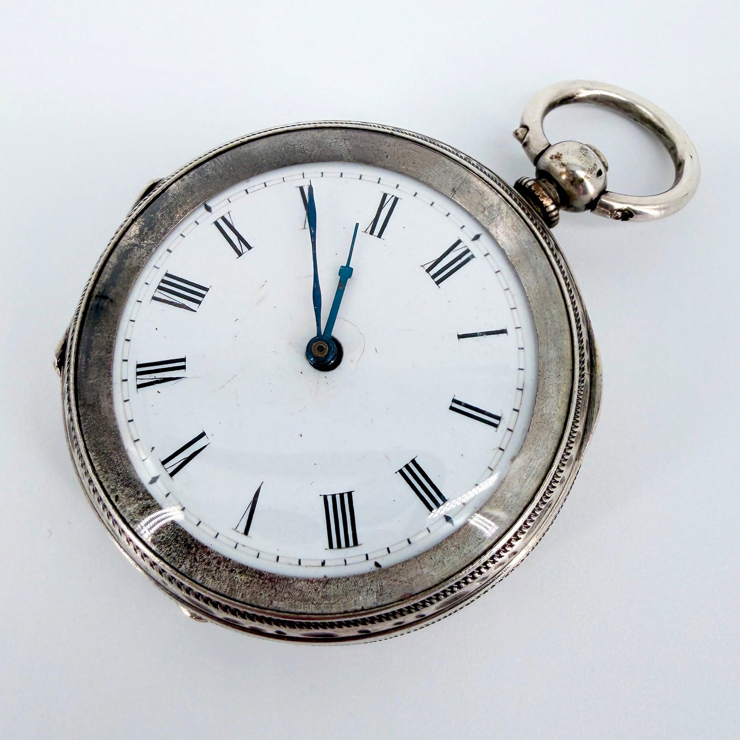 Antique Swiss Silver Cased Pocket Watch - Working
