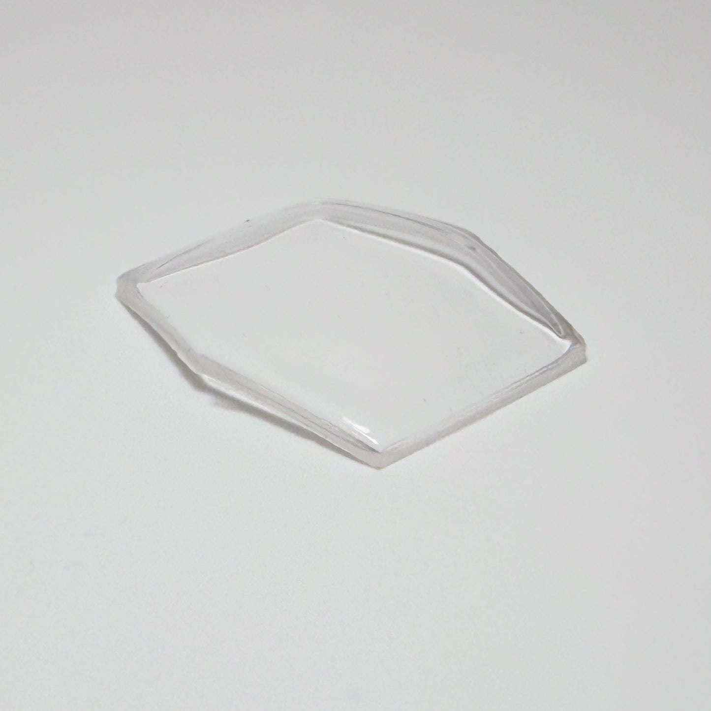 Hexagon - Bottom Edge Curved (Long Sides) - G-S Flexo Acrylic Watch Crystals - Vintage New Old Stock