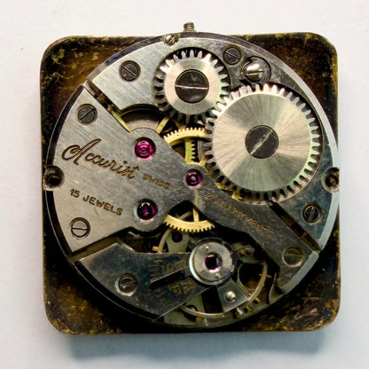 Acurist 15 Jewel Swiss Watch Movement 23.6mm – For Spares or Repair - image 1