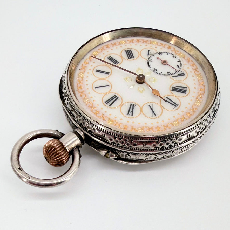Antique Swiss 935 Silver Pocket Watch - Gédéon Thommen G.T. - Working