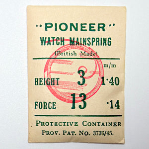 Pioneer Mainspring - H 1.4 mm × T 0.14 mm