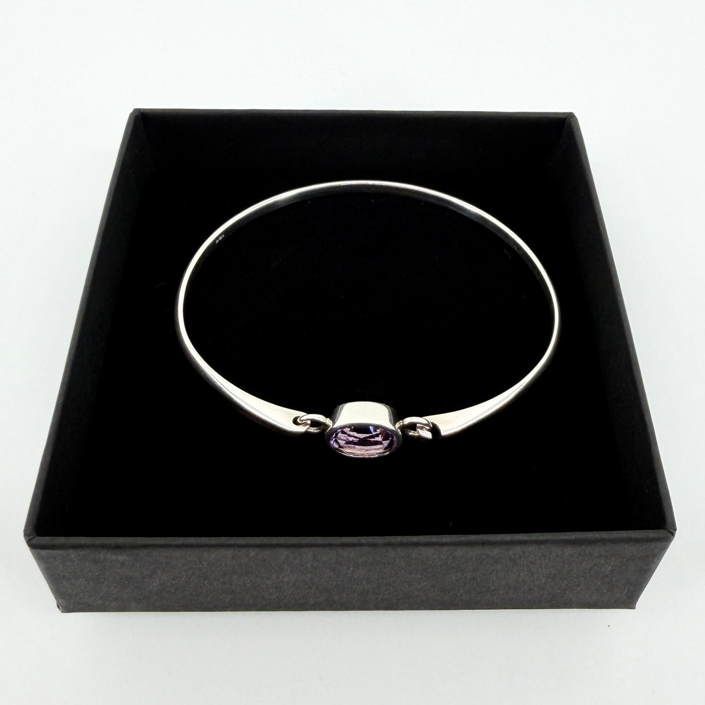 Kit Heath 925 Sterling Silver Amethyst Bangle – Edinburgh Hallmark