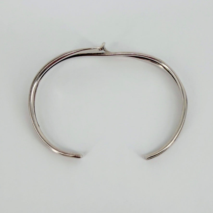 Gerald Owen Sterling Silver Bangle – Modernist Twist Design