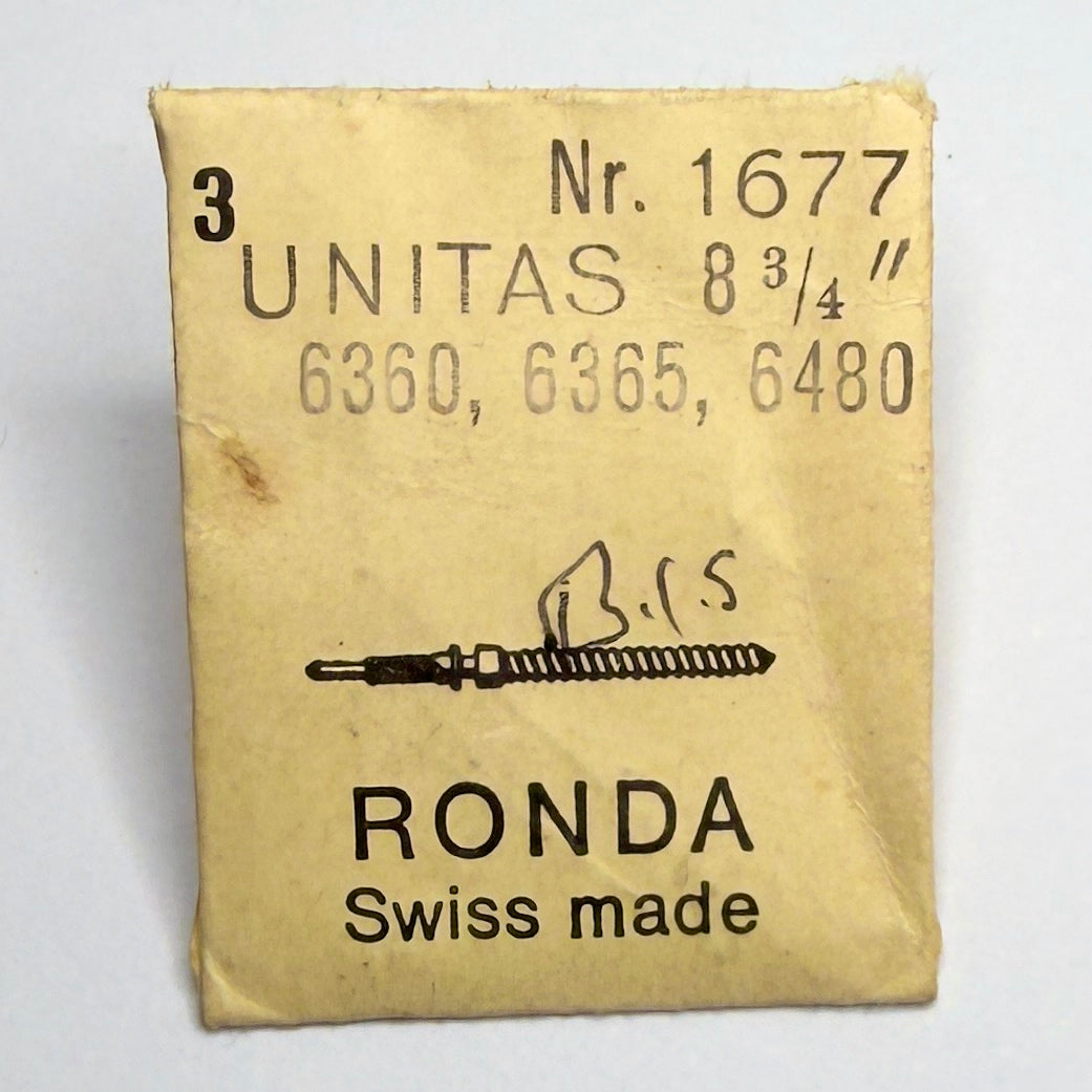 Unitas UT 6360 / 6365 / 6480 - Winding Stem - Ronda 1677