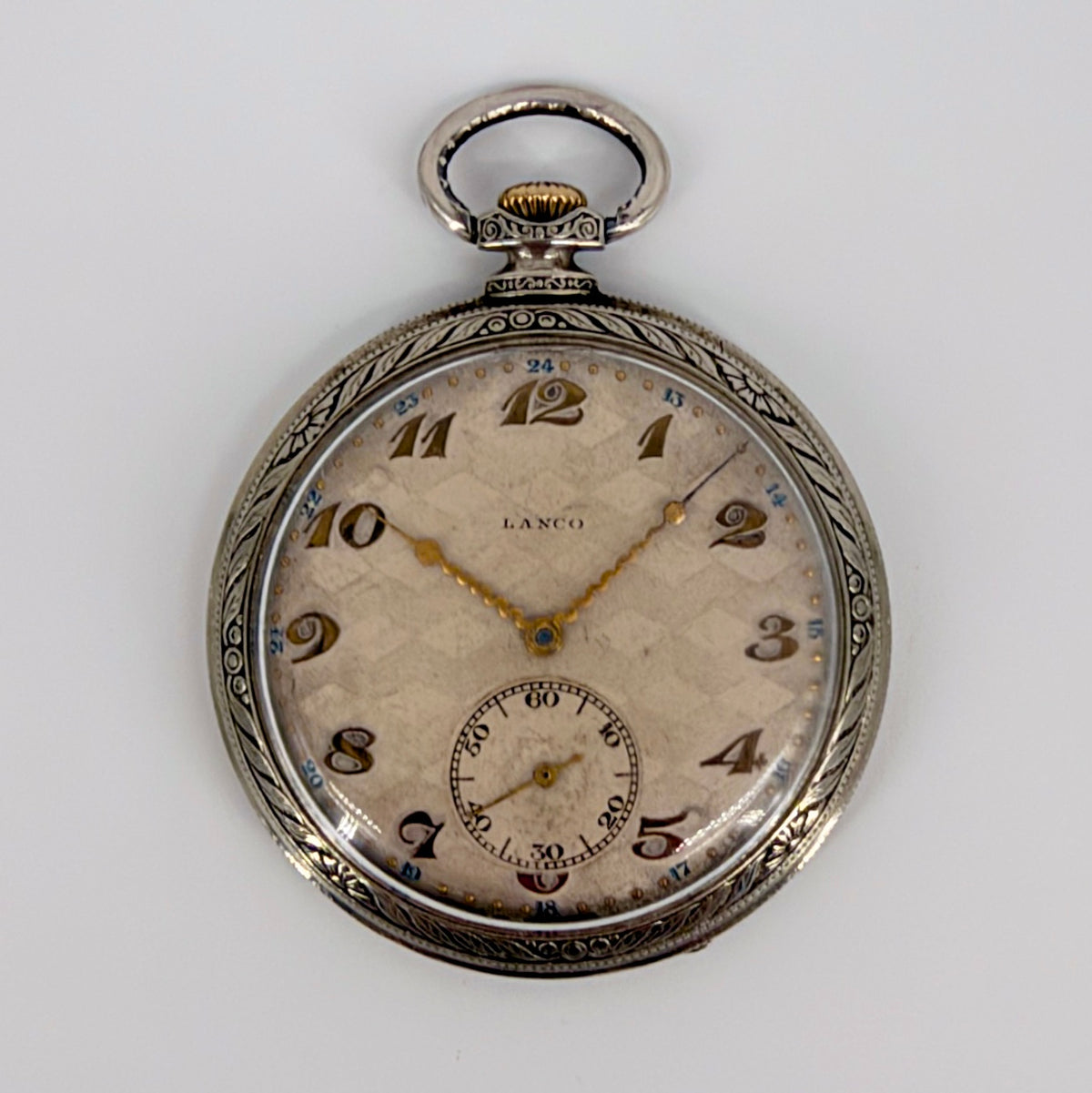 Lanco (Langendorf) Antique Swiss Pocket Watch, 25 Calibre, 49mm, Working - image 9
