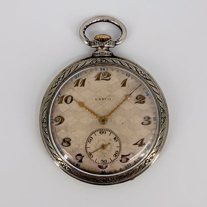 Lanco (Langendorf) Antique Swiss Pocket Watch, 25 Calibre, 49mm, Working - image 9