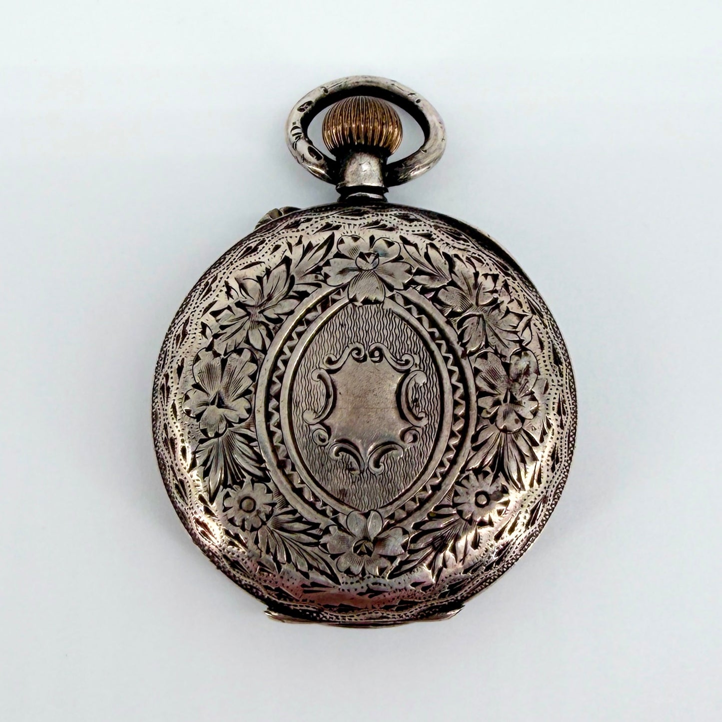 Antique Swiss 935 Silver Pocket Watch - Working Requires Repair