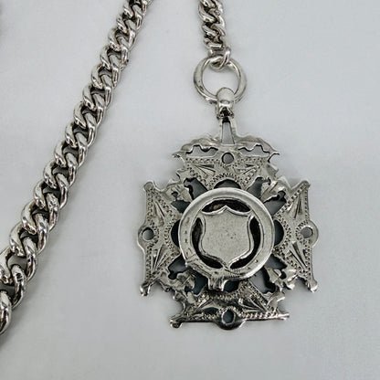 Antique Sterling Silver Albert Pocket Watch Chain & Fob – Birmingham 1919/20
