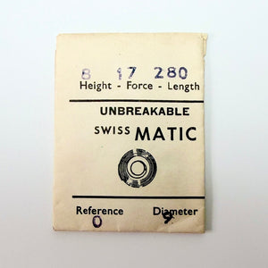 Swiss Matic Mainspring - H 1.8 × T 0.1 × L 280 × D 9 mm