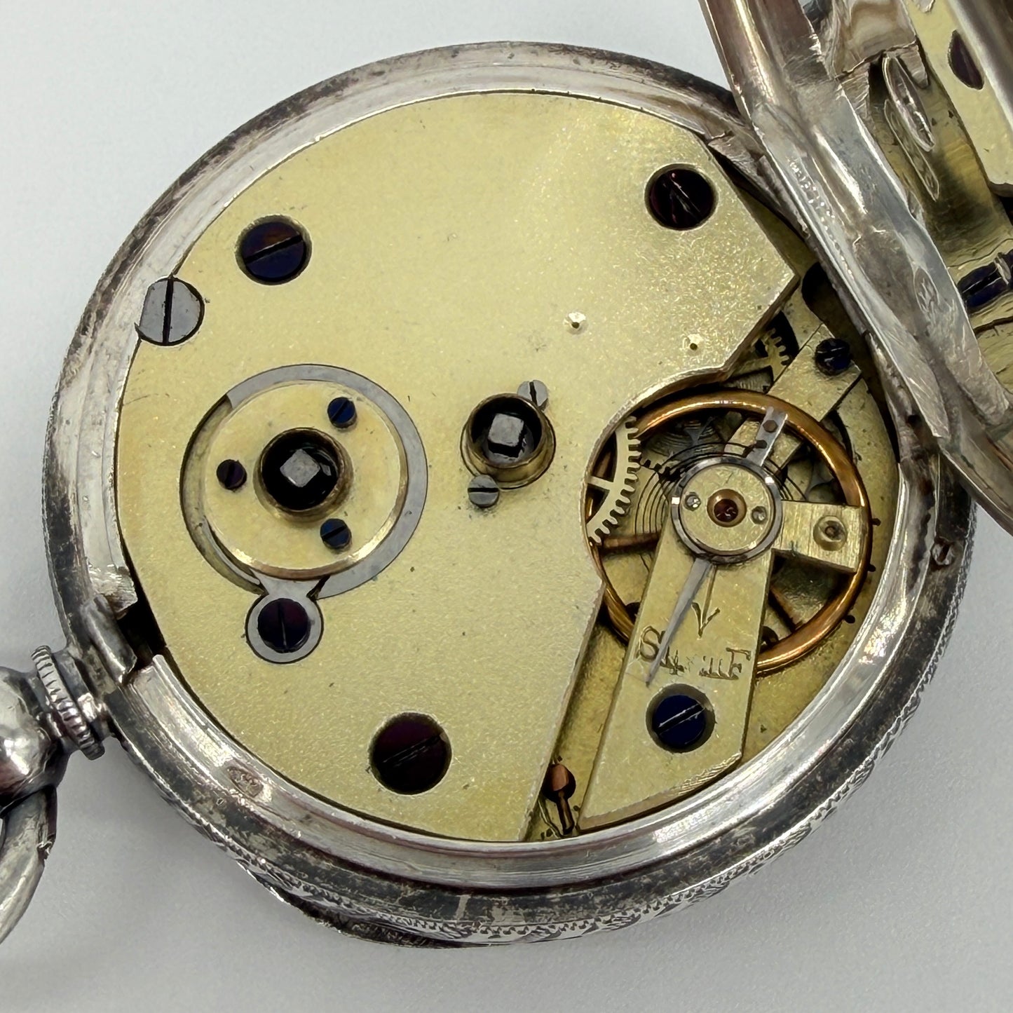 Antique Swiss 935 Silver Pocket Watch - H. Samuel - Working