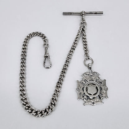 Antique Sterling Silver Albert Pocket Watch Chain & Fob – Birmingham 1919/20