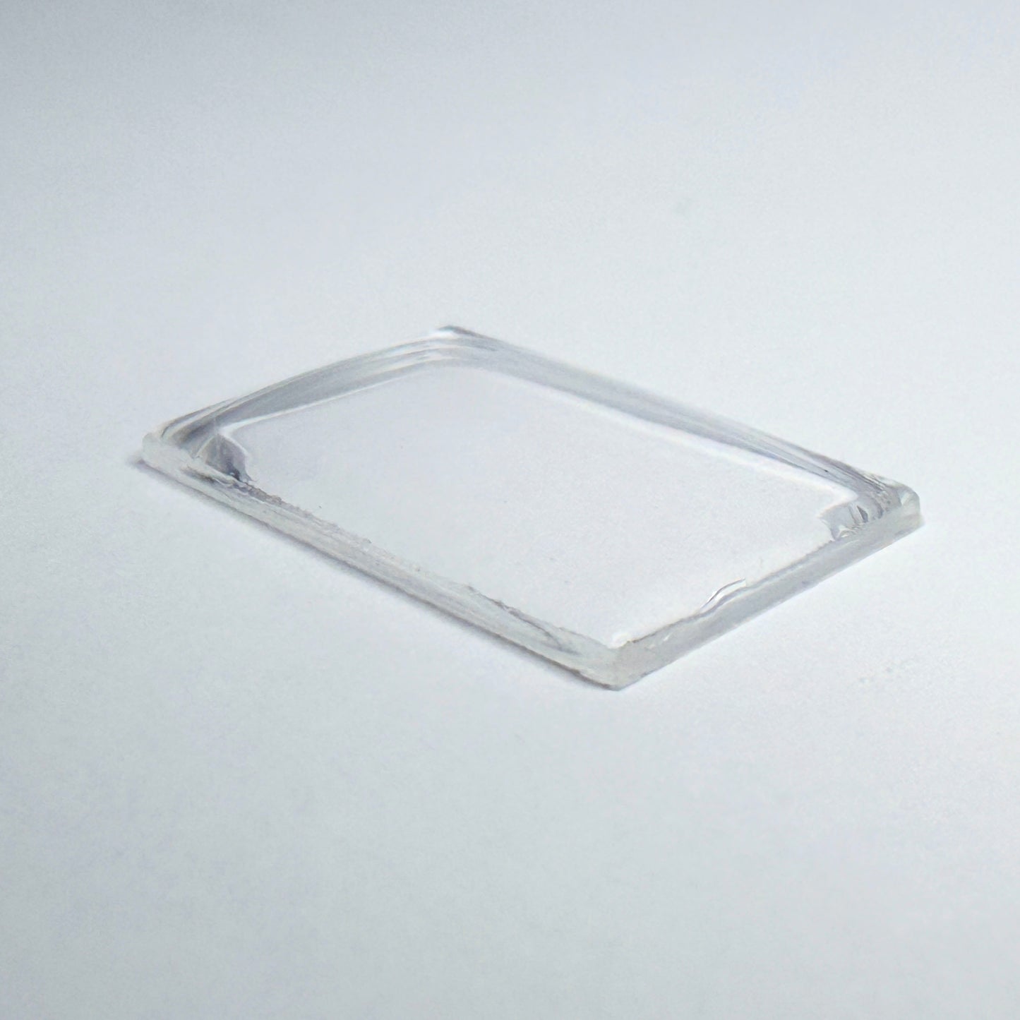 Rectangle Domed - Bottom Edges Flat - G-S Flexo Acrylic Watch Crystals - Vintage New Old Stock
