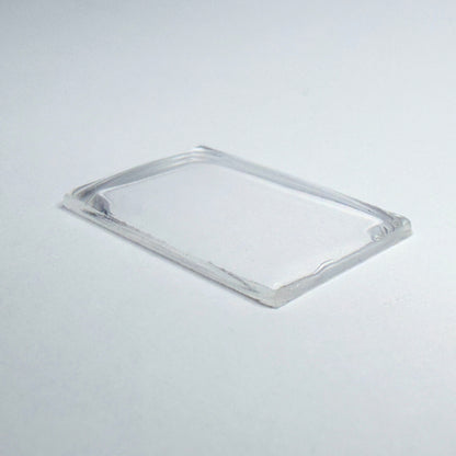 Rectangle Domed - Bottom Edges Flat - G-S Flexo Acrylic Watch Crystals - Vintage New Old Stock