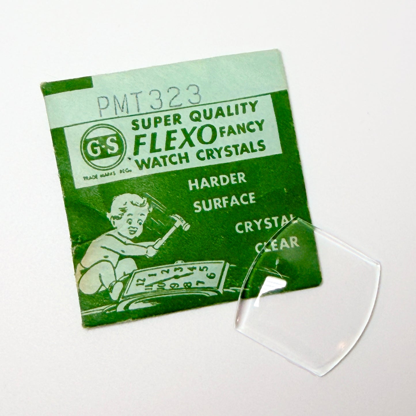 Tonneau / Barrel (PMT Series) - Bottom Edge Curved (Both Sides) - G-S Flexo Acrylic Watch Crystals - Vintage New Old Stock