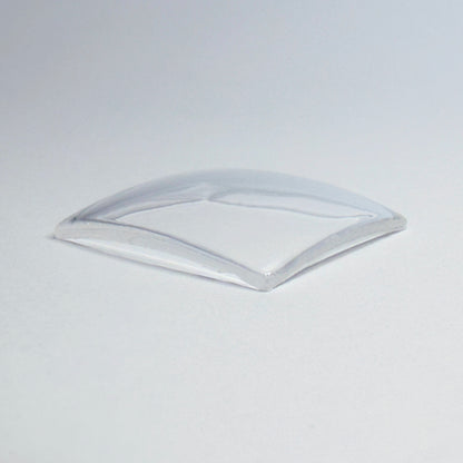 Rectangle - Bottom Edge Curved (Both Sides) - G-S Flexo Acrylic Watch Crystals - Vintage New Old Stock