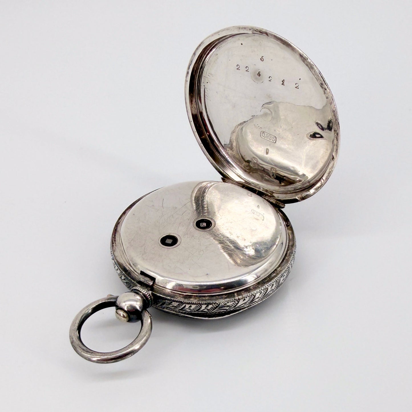 Antique Swiss 935 Silver Pocket Watch - H. Samuel - Working