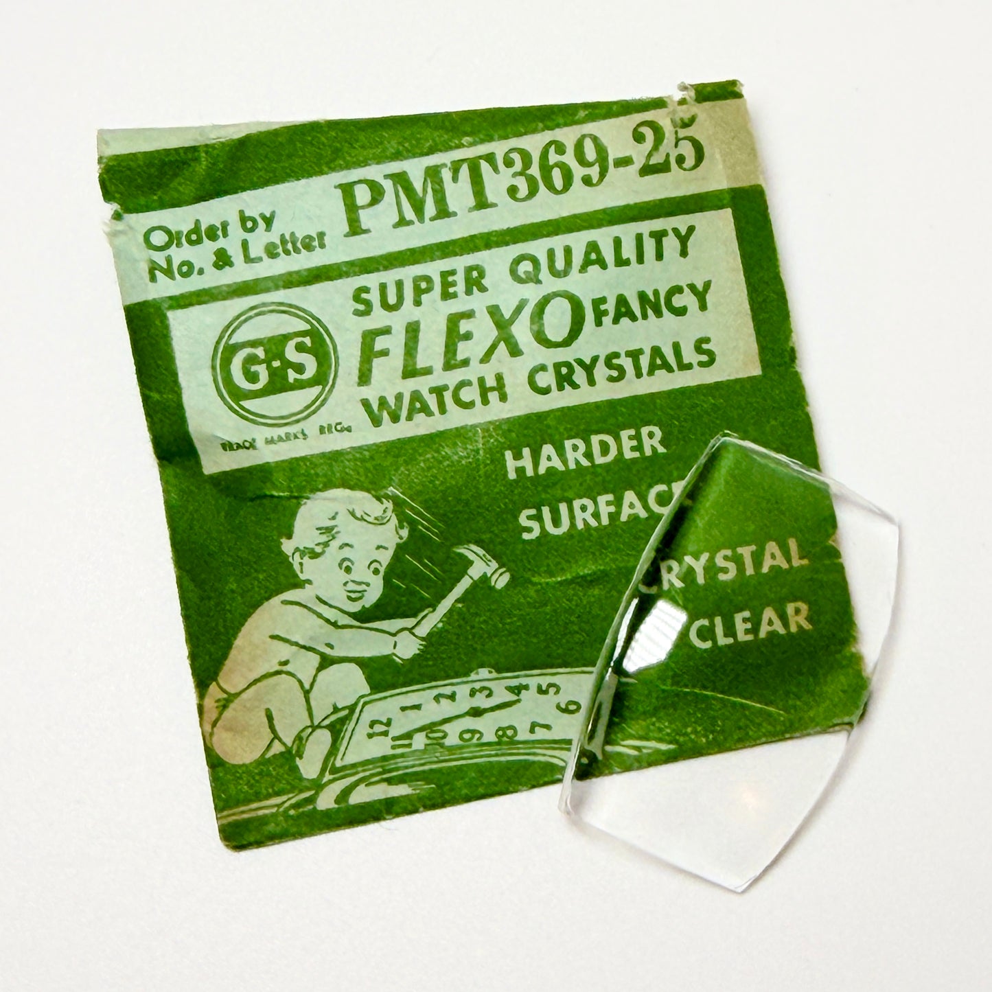 Tonneau / Barrel (PMT Series) - Bottom Edge Curved (Both Sides) - G-S Flexo Acrylic Watch Crystals - Vintage New Old Stock