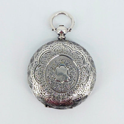 Antique Silver Pocket Watch - London 1883 Arthur Baume - Working