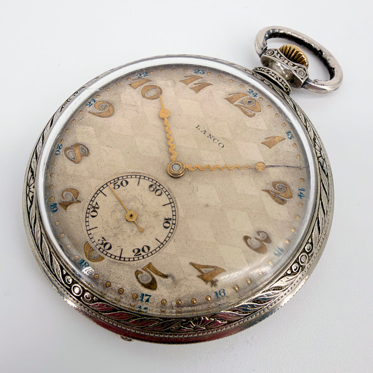 Lanco (Langendorf) Antique Swiss Pocket Watch, 25 Calibre, 49mm, Working - image 2