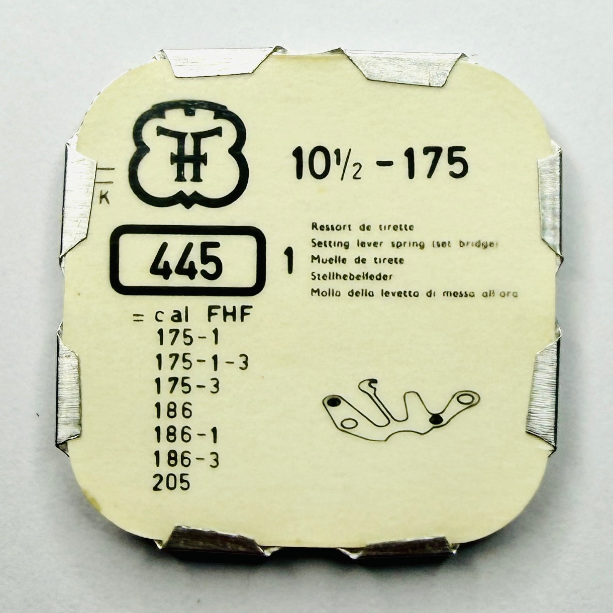 FHF 10 ½''' / 175 – Setting Lever Spring (445)