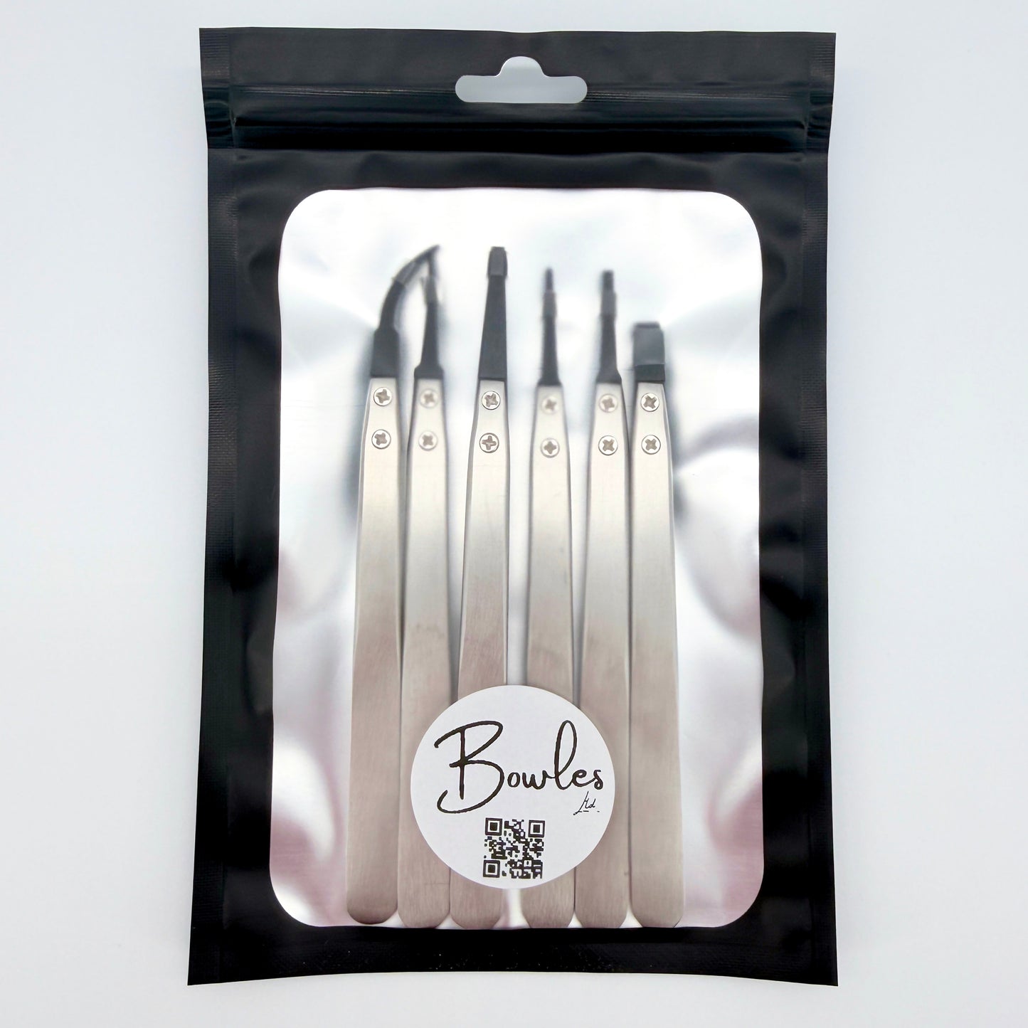 Set of 6 Precision Tweezers – Stainless Steel & Anti-Static Tips - Watchmaking, Electronics, Jewellery