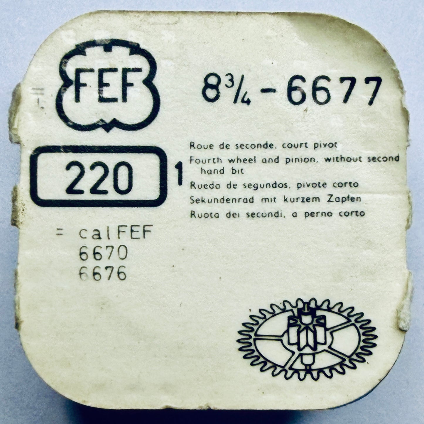 FEF 6677 – Fourth Wheel & Pinion - 220