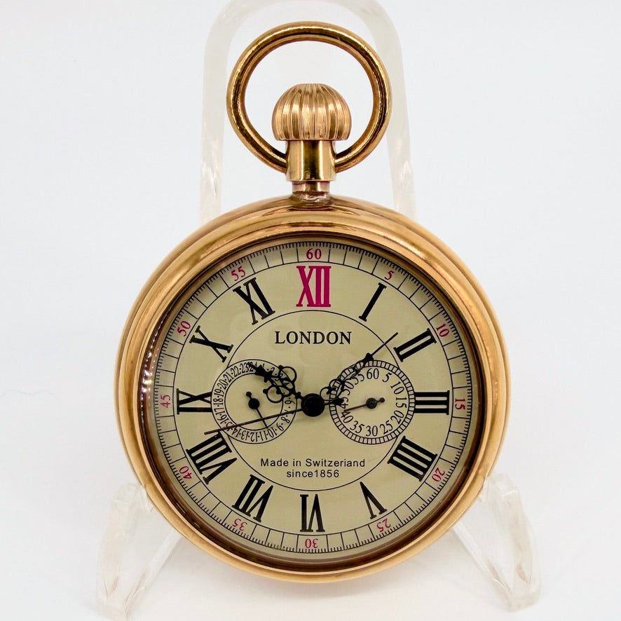 Modern Mechanical Pocket Watch with Chain – Working