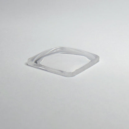 Rectangle Domed - Bottom Edges Flat - G-S Flexo Acrylic Watch Crystals - Vintage New Old Stock