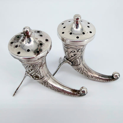 Pair of Antique Norwegian Silver Pepper Pots – Magnus Aase