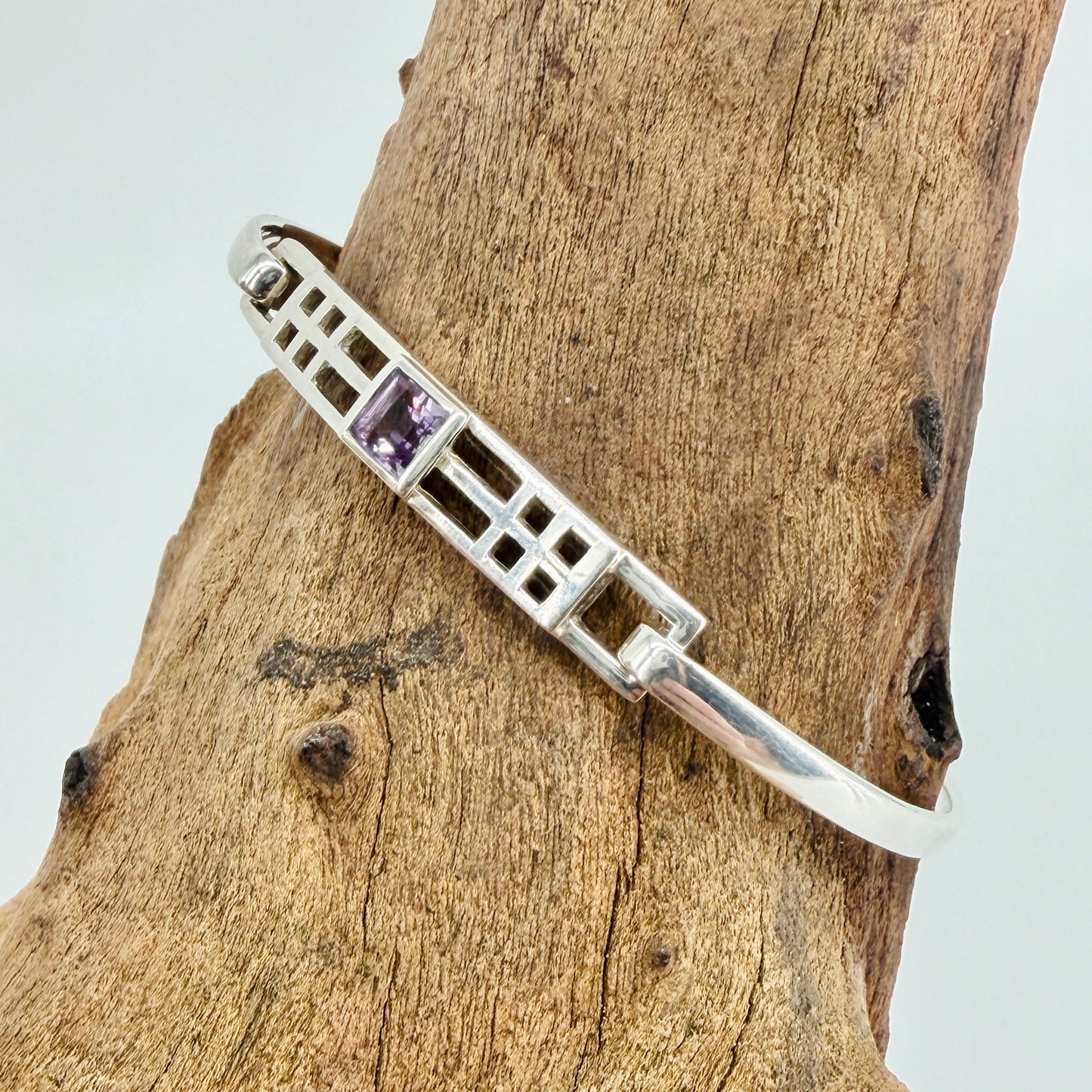Vintage Kit Heath Sterling Silver & Amethyst Bangle – Edinburgh 1998
