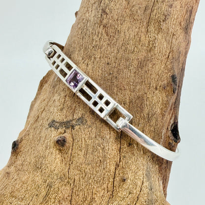 Vintage Kit Heath Sterling Silver & Amethyst Bangle – Edinburgh 1998