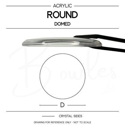 Round - Domed - Acrylic Watch Crystals - Brand New