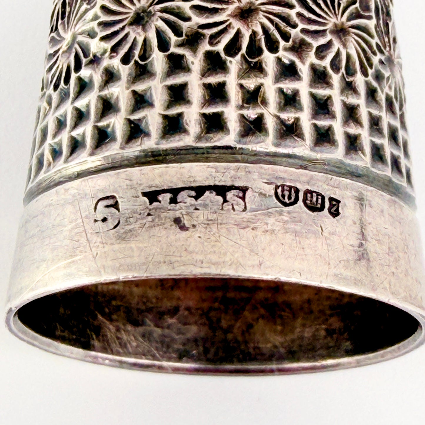 Antique Sterling Silver Thimble – James Swann & Son – Edinburgh 1930