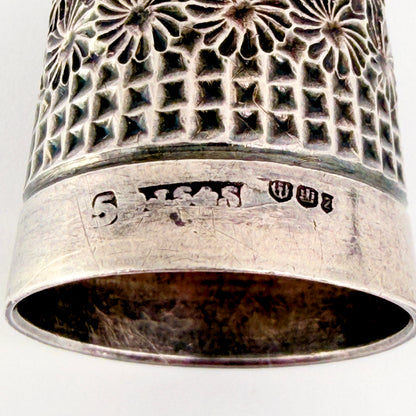Antique Sterling Silver Thimble – James Swann & Son – Edinburgh 1930