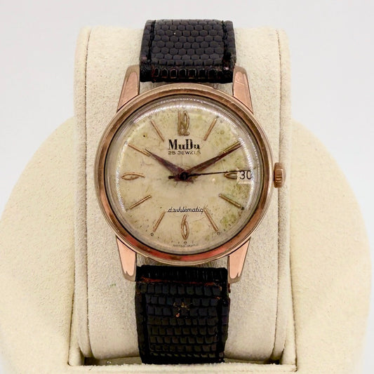 Vintage MuDu Doublematic Automatic Wristwatch – Felsa 4002 – Working