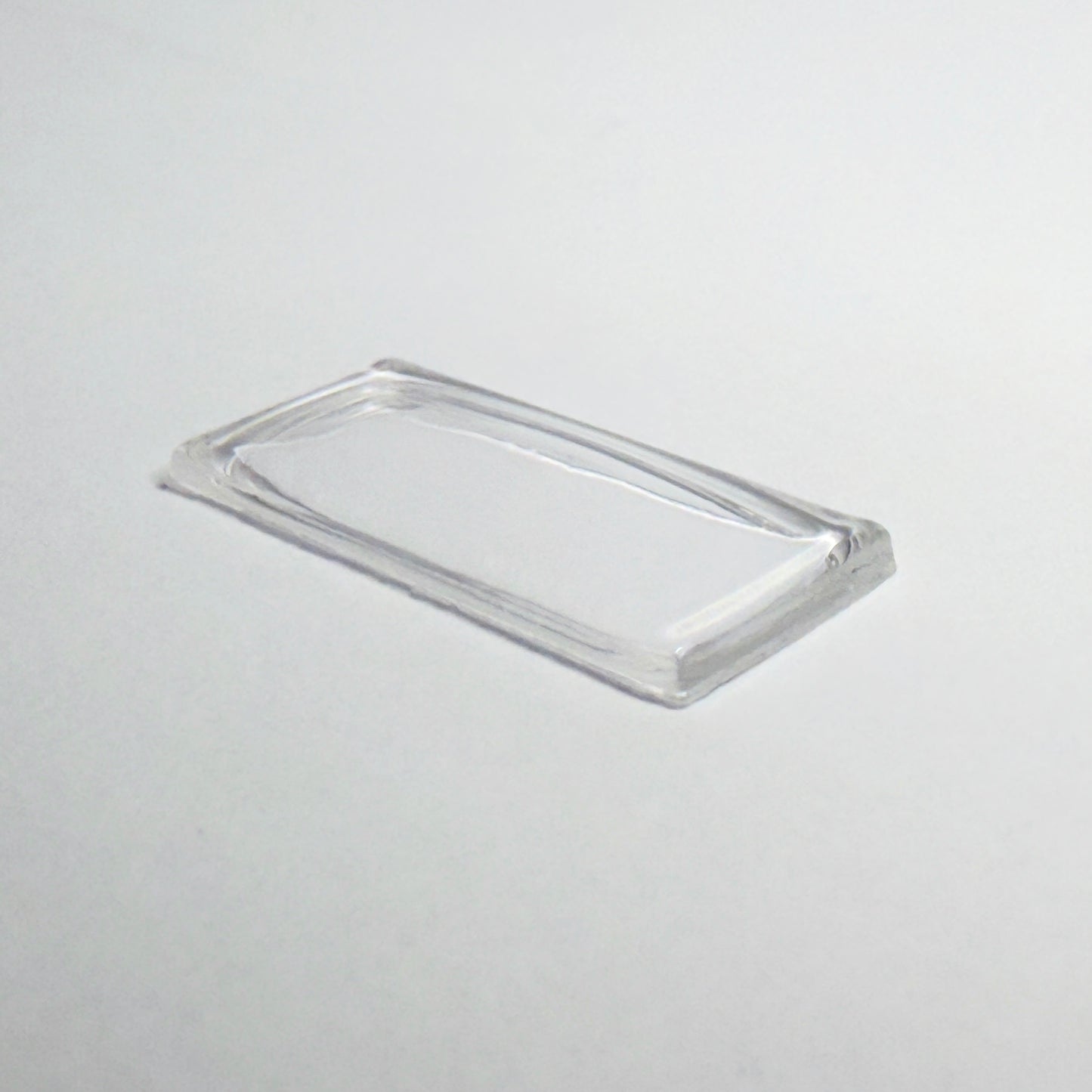 Rectangle Domed - Bottom Edges Flat - G-S Flexo Acrylic Watch Crystals - Vintage New Old Stock