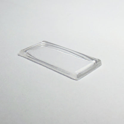 Rectangle Domed - Bottom Edges Flat - G-S Flexo Acrylic Watch Crystals - Vintage New Old Stock