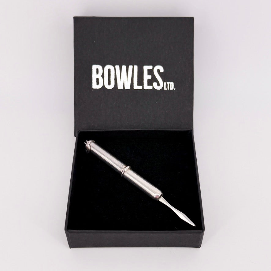 Sterling Silver Retractable Toothpick, Hallmarked London 2005 - image 7