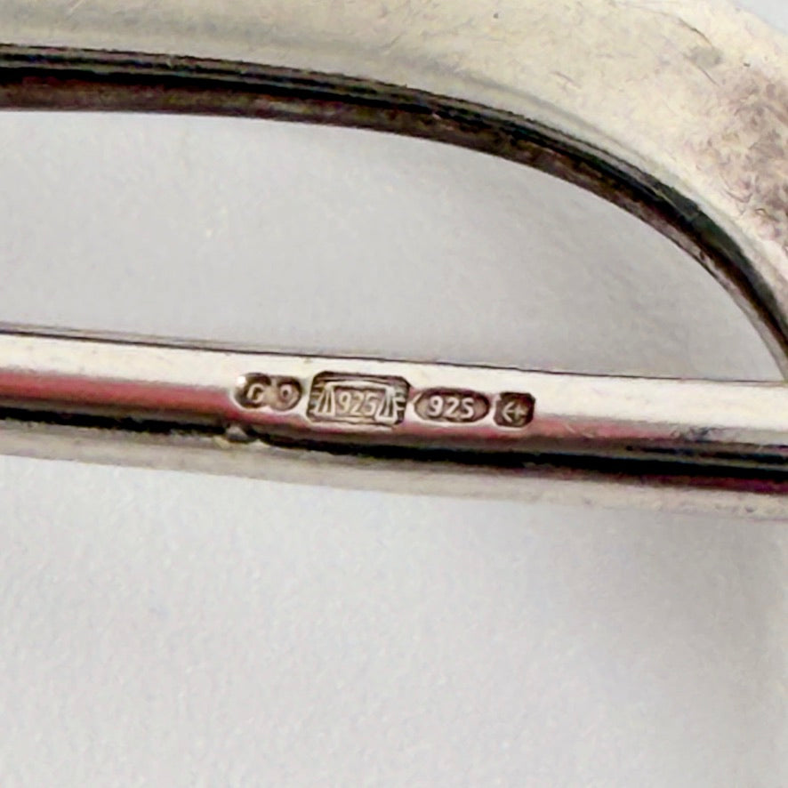 Gerald Owen Sterling Silver Bangle – Modernist Twist Design